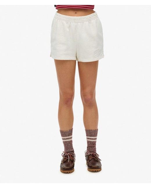 Superdry White & Co Athletic Essentials Tonal Embroidered Shorts