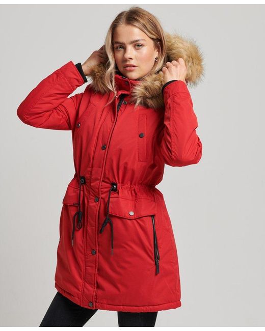 Superdry Nadare Microfibre Parka / Rouge Lyst