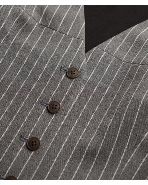Superdry Gray & Co Pinstripe Waistcoat