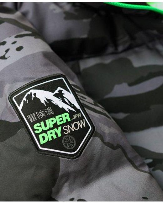 Superdry Green Sport Ski Radar Pro Puffer Jacket for men