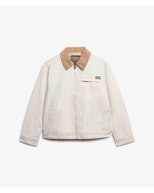 Superdry Blue & Co Cord Collar Barn Jacket