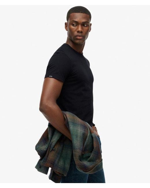Superdry Black & Co Organic Cotton Essential Logo T-shirt for men