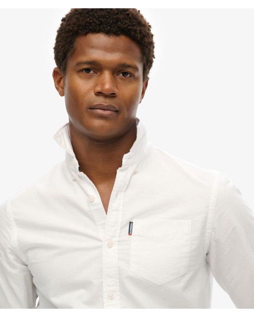 Superdry White & Co Essentials Long Sleeve Oxford Shirt for men