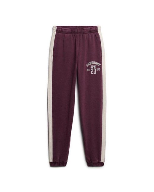 Superdry Red Ladies Vintage Side Stripe joggers