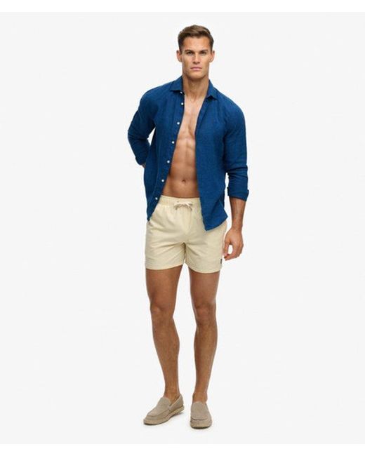 Superdry Blue & Co Embroidered Logo 15- Inch Swim Shorts for men