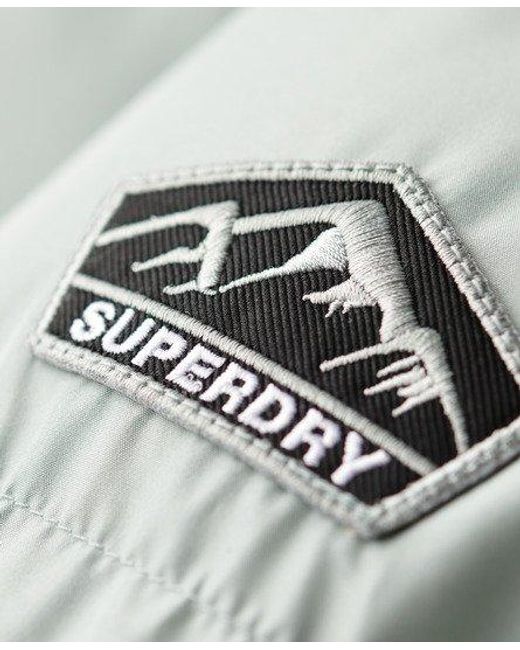 Superdry Gray Hooded Sports Puffer Jacket