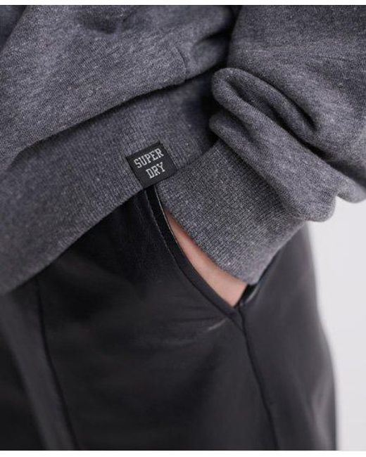 Superdry Gray Mono Shadow Crew Sweatshirt Heathered