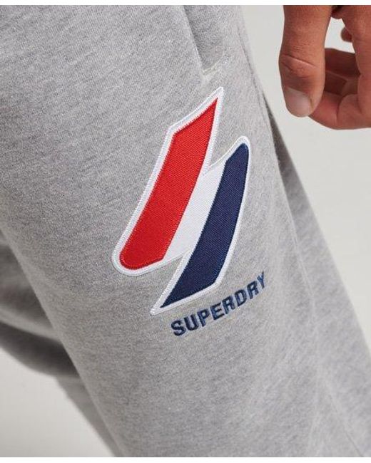 Superdry Gray Classic Applique Joggers Marl for men