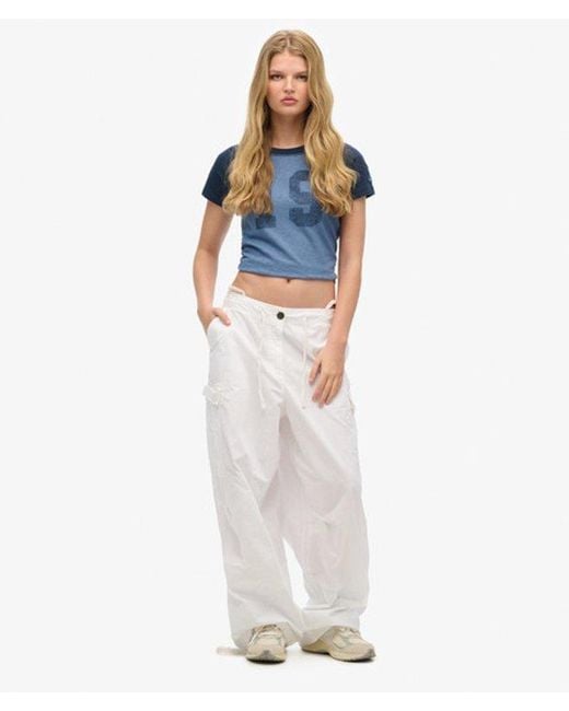 Superdry White & Co baggy Parachute Pants