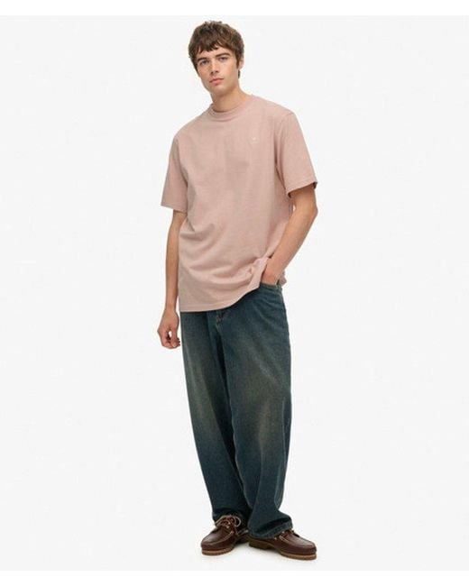 Superdry Pink Blank Oversized T-Shirt for men
