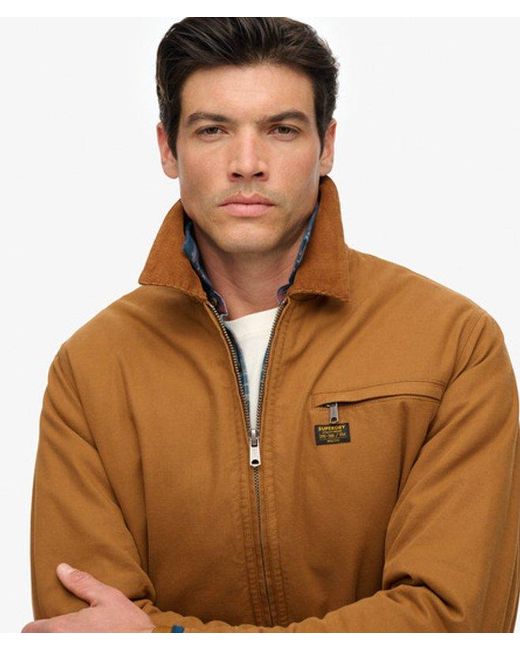 Superdry Blue & Co Cotton Canvas Barn Jacket for men