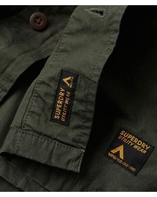 Superdry Green Military Overshirt Jacket for men