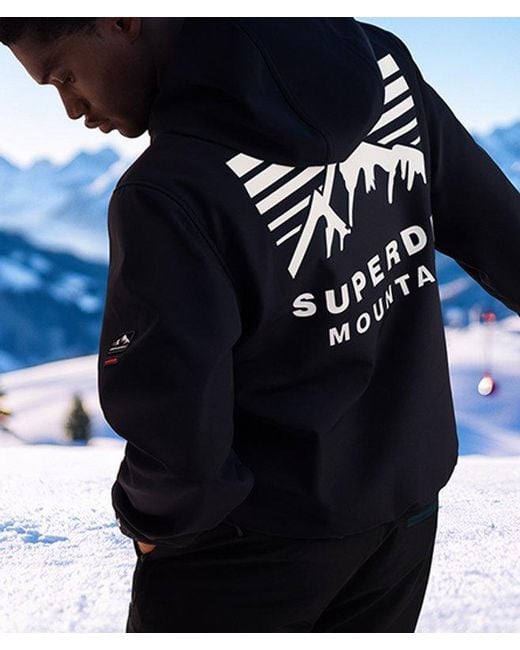 Superdry Black & Co Freestyle Softshell Ski Hoodie