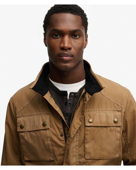 Superdry Brown & Co The Merchant Store - Racer Wax Jacket for men