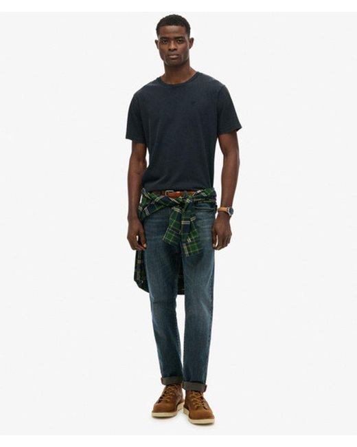 Superdry Essentials Relaxed T-shirt in het Blue voor heren