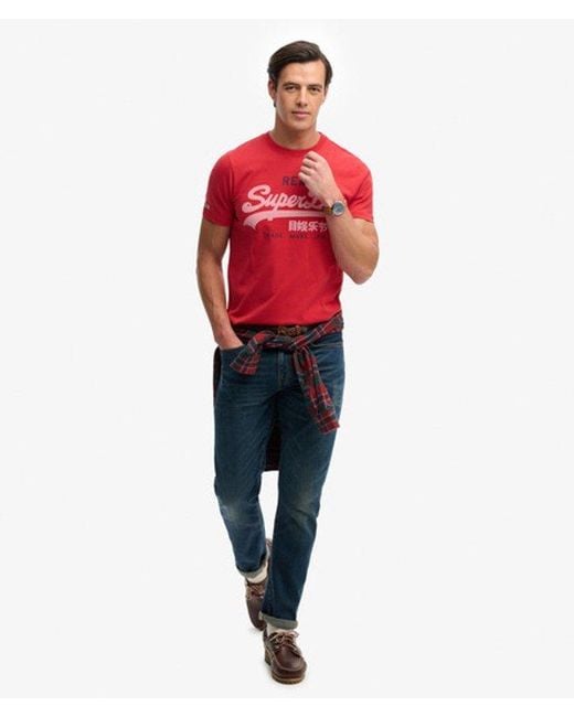 Superdry Red & Co Vintage Logo Classic T-shirt for men