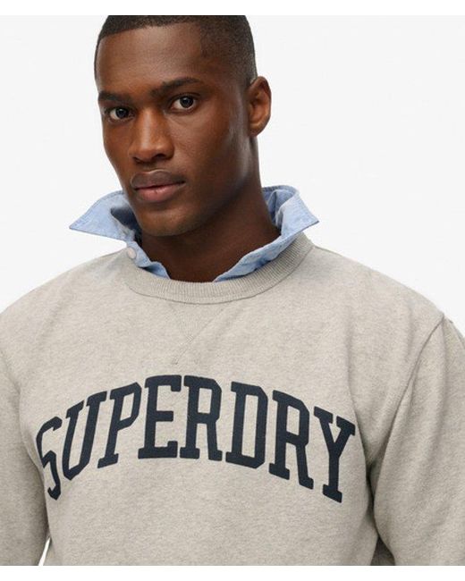 Superdry Gray & Co Athletic Essentials Crew Sweatshirt for men