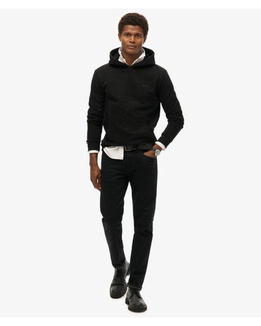 Superdry Black & Co Essential Logo Half Brushed Hoodie for men