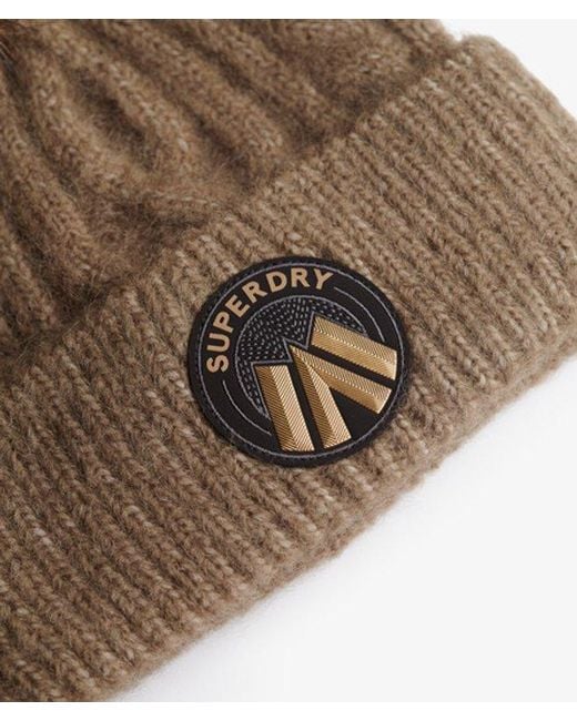 Superdry Natural & Co Cable Luxe Knit Beanie Hat
