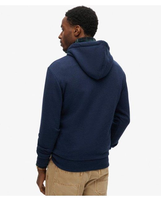 Superdry Blue & Co Organic Cotton Vintage Logo Hoodie for men