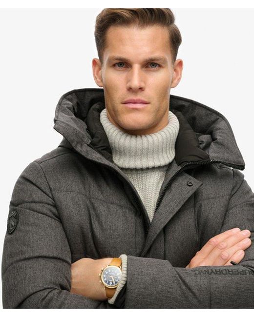 Superdry Gray & Co City Chevron Padded Coat for men