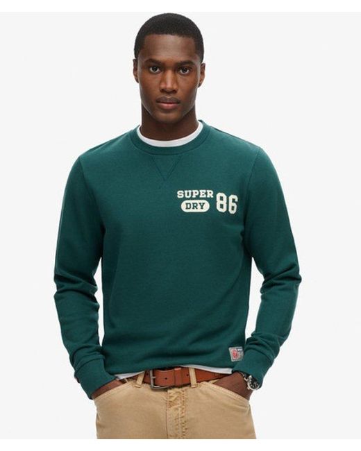 Superdry Green Athletic Printed Sweatshirt for men