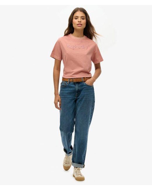 Superdry & Co Embroidered Core Logo Boxy Loose T-shirt