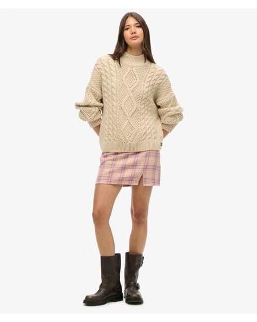 Superdry Natural & Co Check Mini Skirt