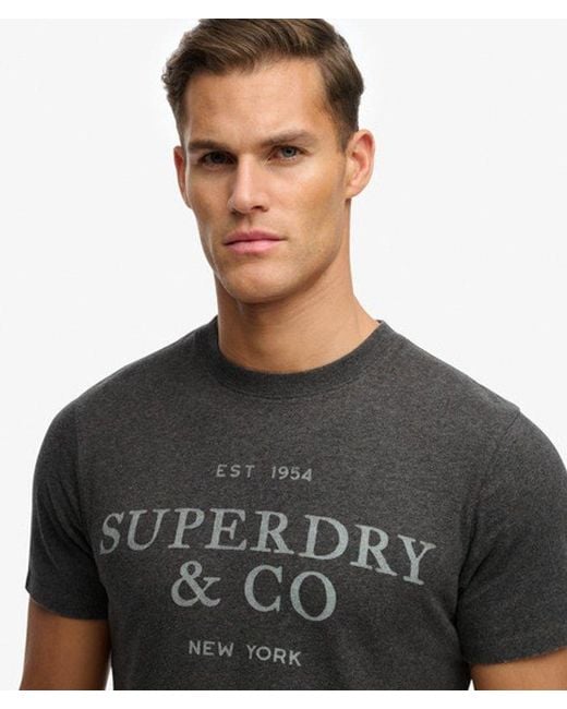 Superdry 1954 Company Relaxed T-shirt in het Gray voor heren