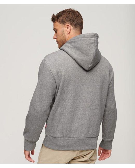 Superdry Gray & Co Travel Postcard Graphic Hoodie for men