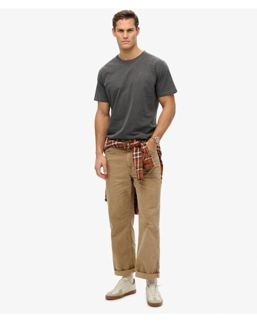 Superdry Gray Essentials Relaxed T-shirt for men