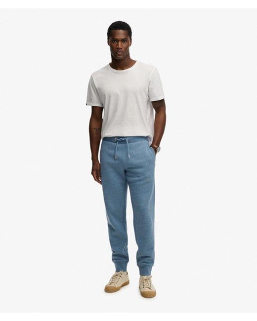 Superdry Blue & Co Vintage Logo Embroidered joggers for men
