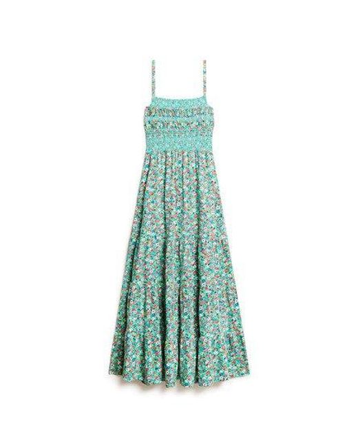 Superdry Green Smocked Cami Maxi Dress