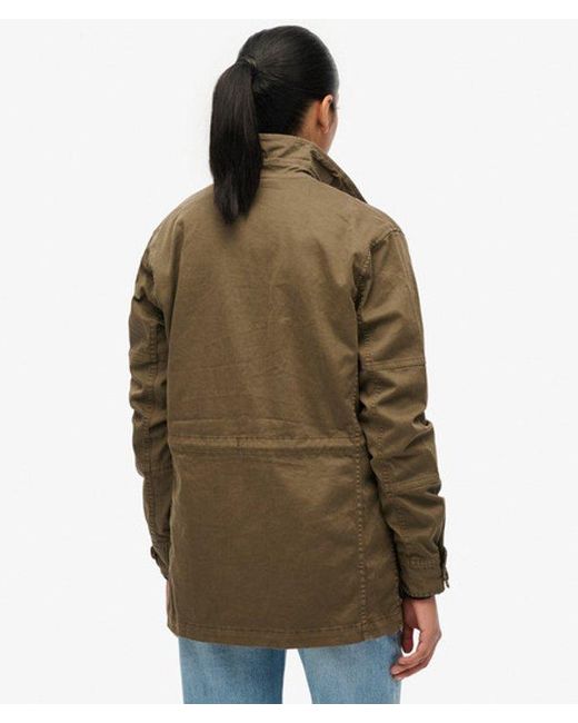 Superdry Green Dropped Waist Jacket