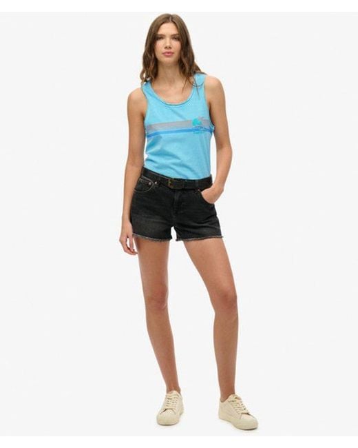 Superdry Blue & Co Outdoor Stripe Scoop Neck Tank Top