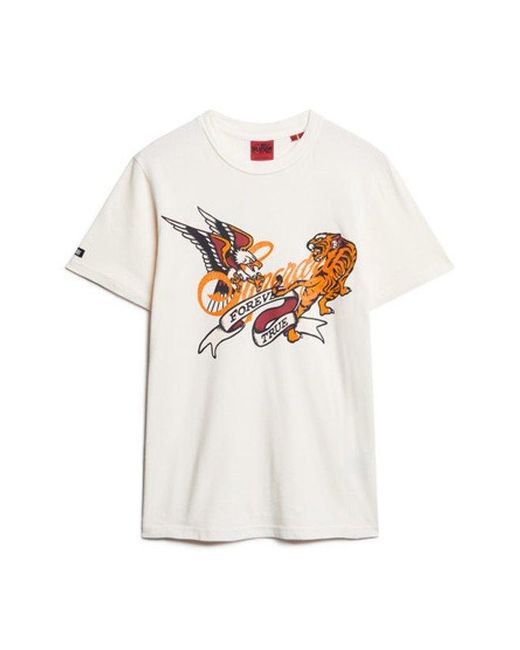 Superdry White & Co Tattoo Script T-shirt for men