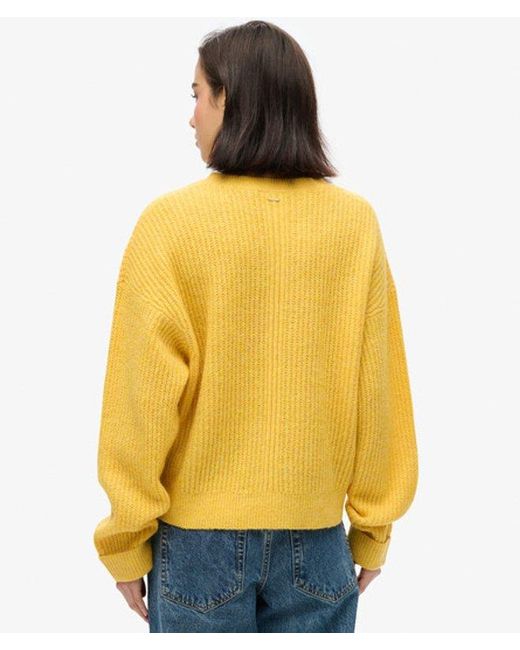 Superdry Yellow & Co Brushed Crew Neck Jumper