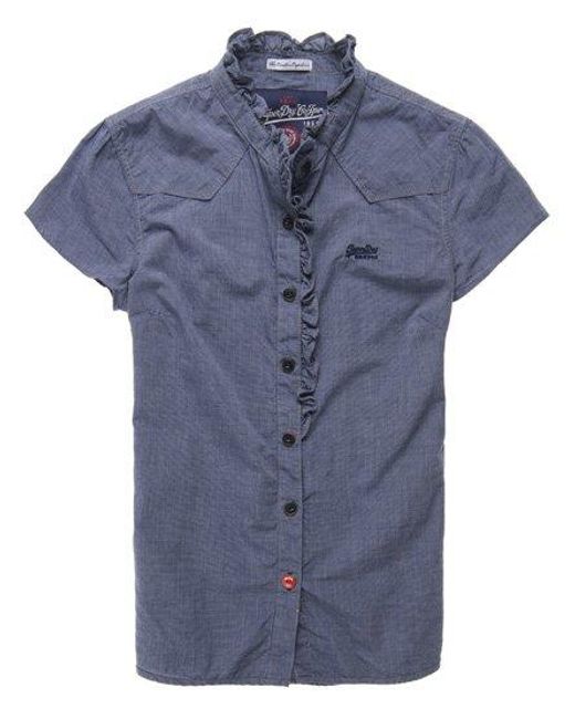 Superdry Blue Carolers Shirt Chambray