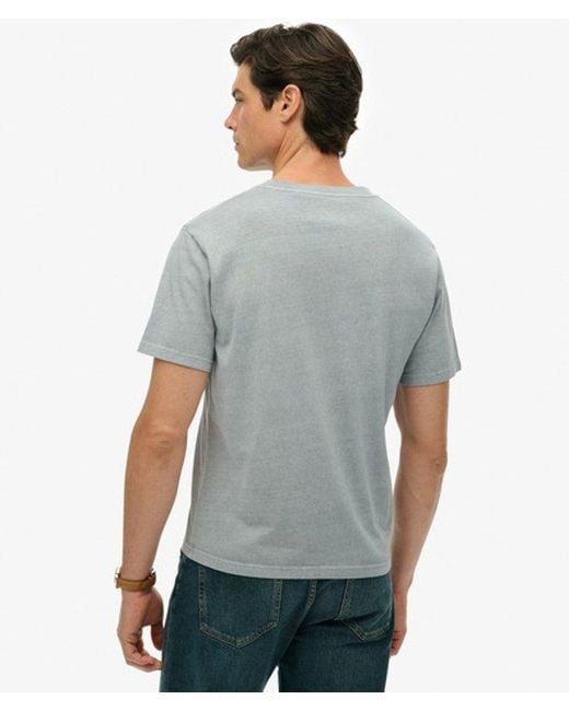 Superdry Gray Essentials Relaxed T-Shirt for men