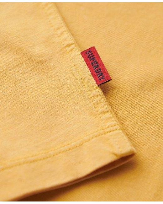 Superdry Yellow Oversized Essential Logo Retro Striped T-shirt