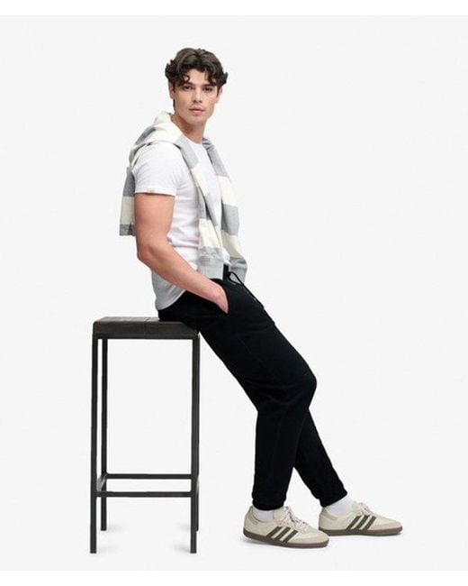 Superdry Essential joggingbroek Slanke Pasvorm in het White voor heren