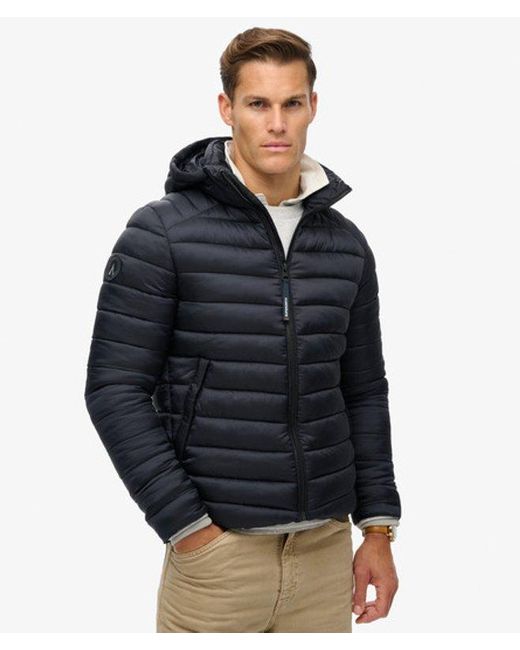 Superdry Blue & Co Fully Lined Hooded Fuji Sport Padded Jacket for men
