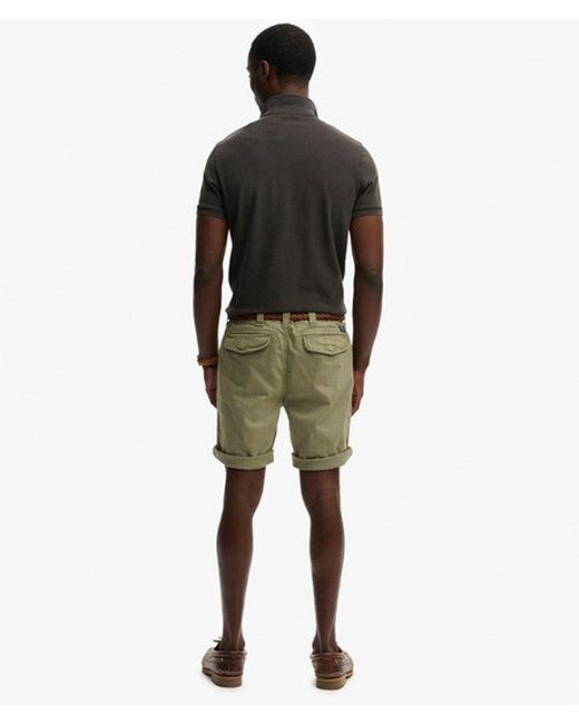 Superdry Green Utility Chino Shorts for men