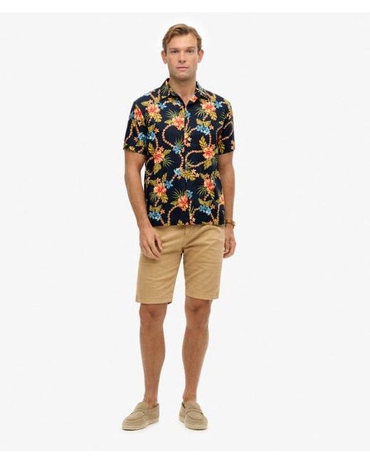 Superdry Black & Co Hawaiian Printed Shirt for men