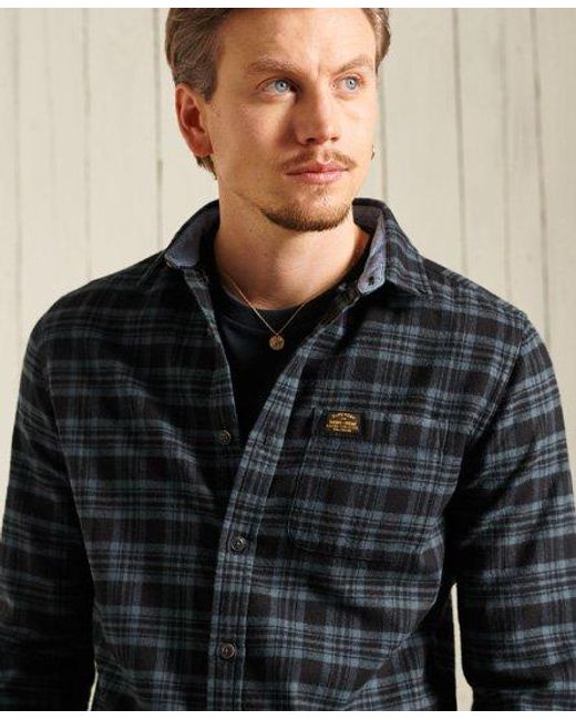 Superdry Black Heritage Lumberjack Shirt Check for men