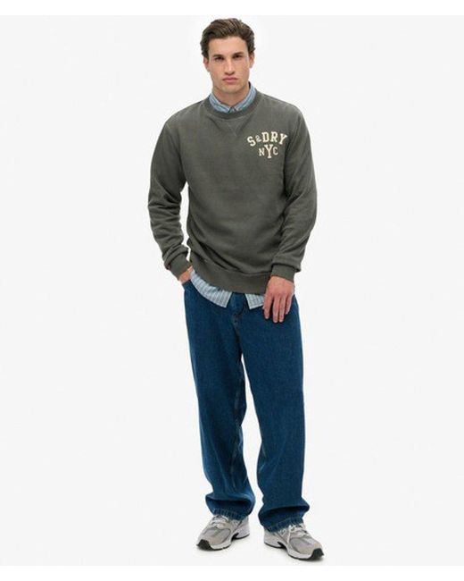 Superdry Gray & Co Vintage Athletic Crew Sweatshirt for men