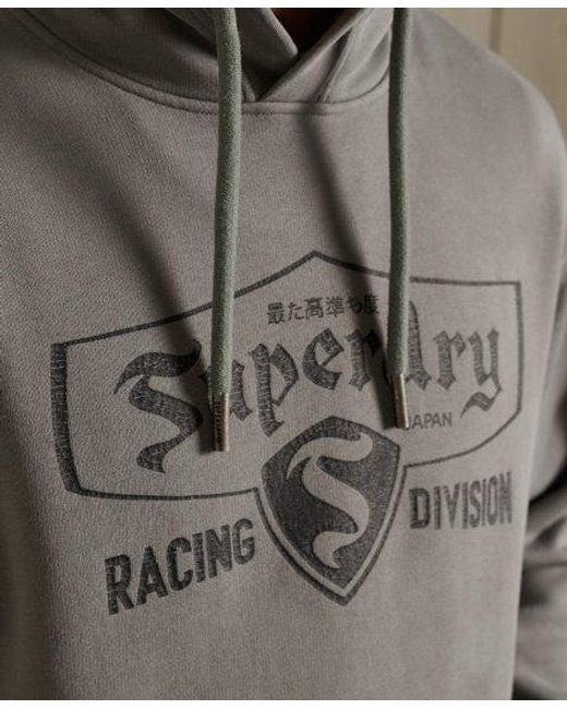 Superdry Gray Boho Graphic Overhead Hoodie Dark Slate for men