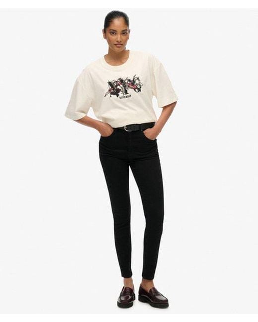 Superdry White & Co Night Garden Oversized T-shirt