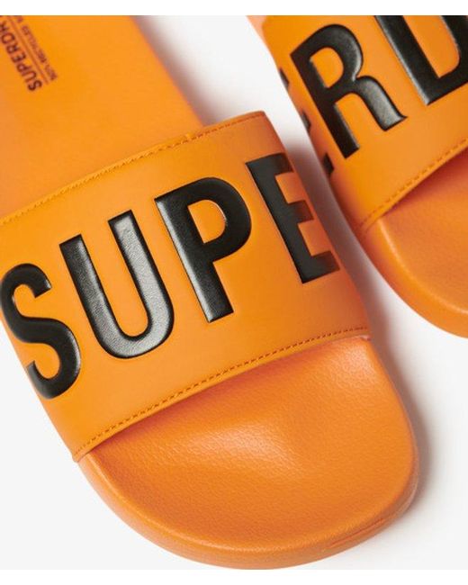 Superdry Orange Core Pool Sliders for men
