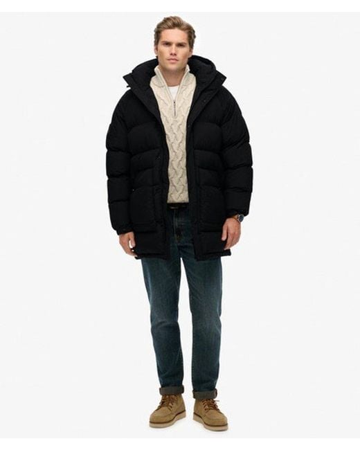 Homme Parka Longue Xpd Matelassée Taille Superdry pour homme en coloris Black